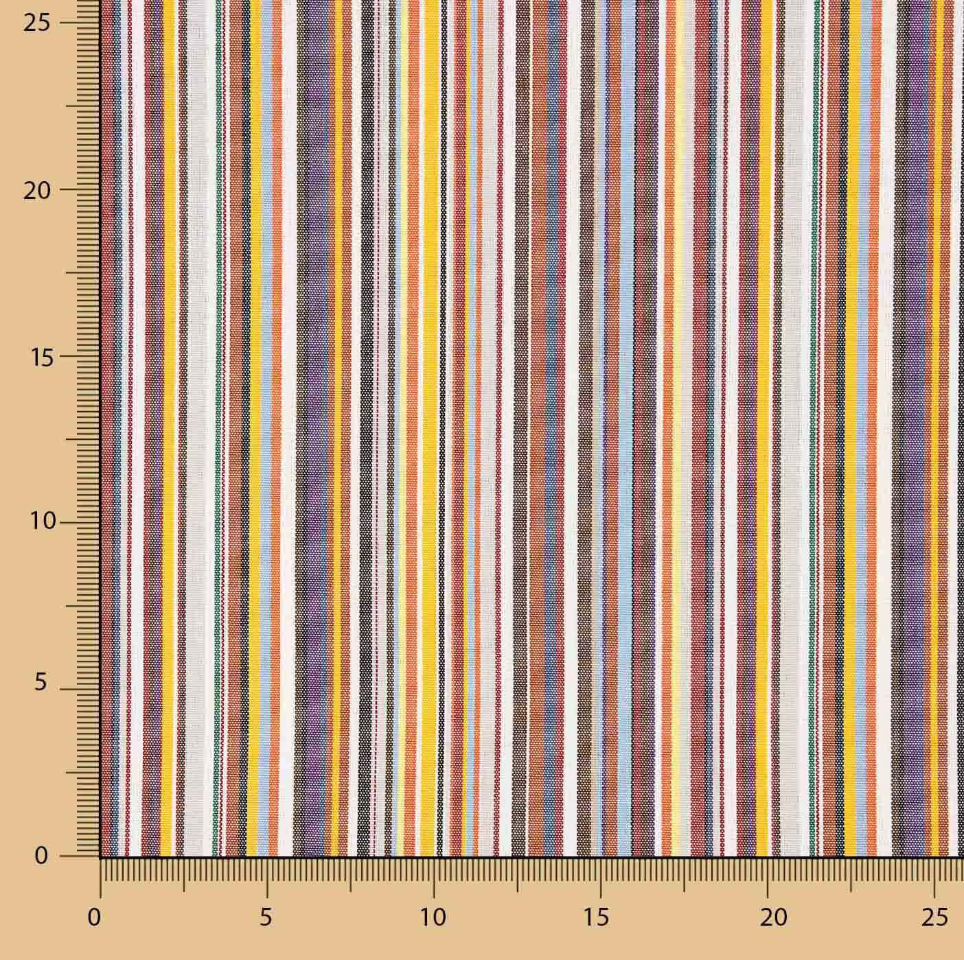 Lona para exterior em Teflon com riscas multicoloridas, 320 cm - Ribes y Casals