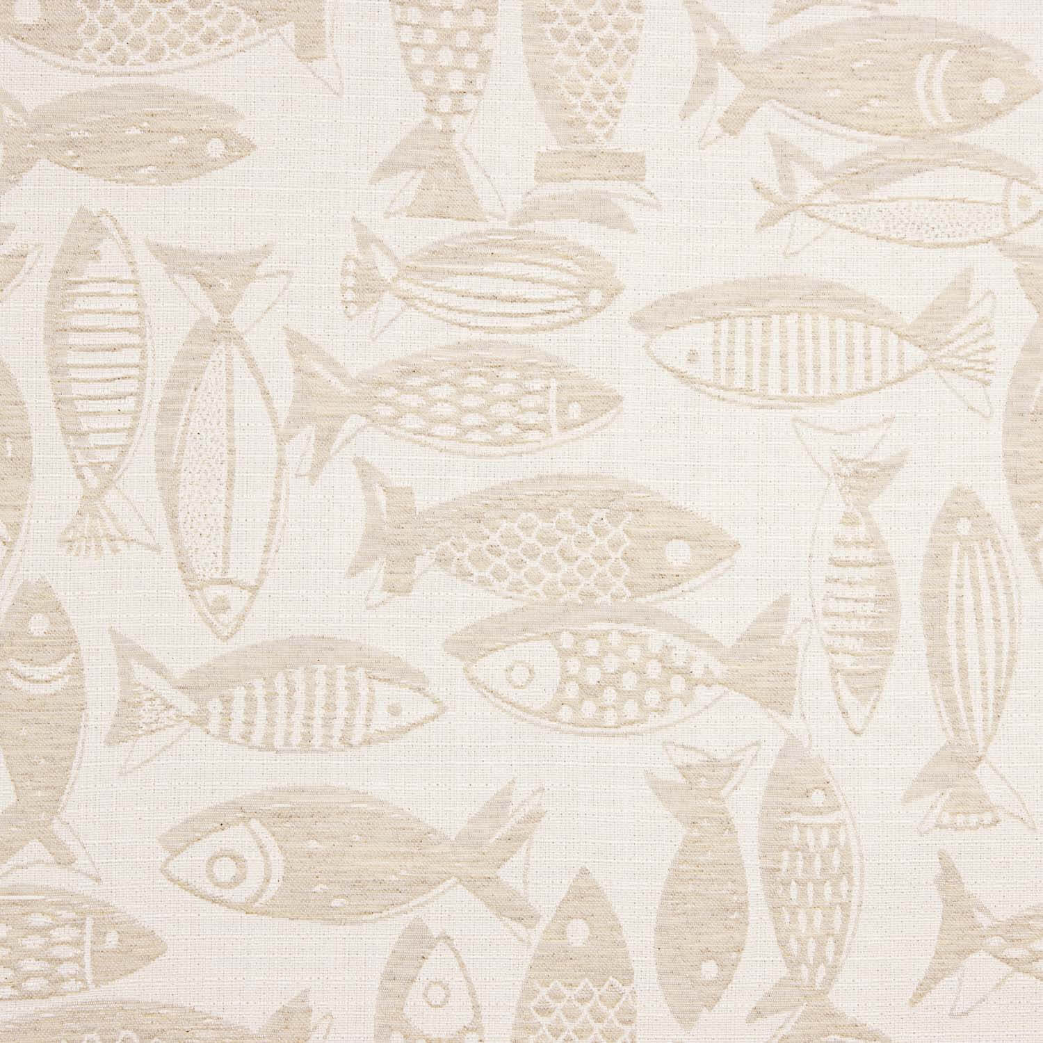 Lona Jacquard Peixes Bege - Ribes y Casals