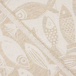 Lona Jacquard Peixes Bege - Ribes y Casals
