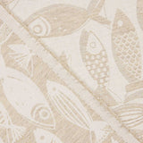 Lona Jacquard Peixes Bege - Ribes y Casals