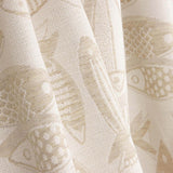 Lona Jacquard Peixes Bege - Ribes y Casals