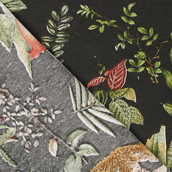 Loneta estampada «Selva Tropical Negra» - Ribes y Casals