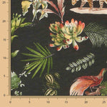 Loneta estampada «Selva Tropical Negra» - Ribes y Casals