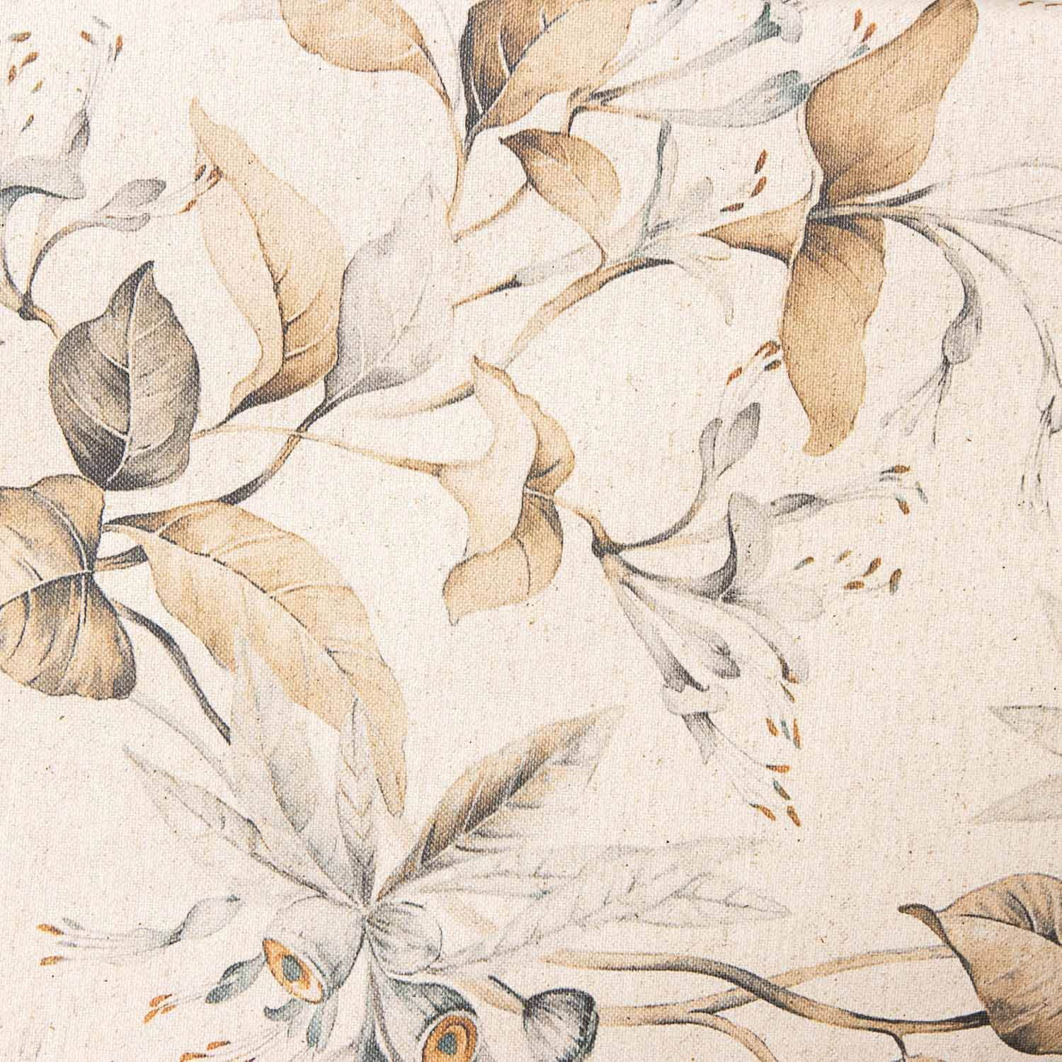 Toalhas de mesa antimanchas com padrão floral bege - Ribes y Casals