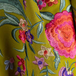 Xaile de flamenca verde azeite bordado - Ribes y Casals