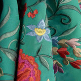 Xaile de flamenca verde bordado - Ribes y Casals