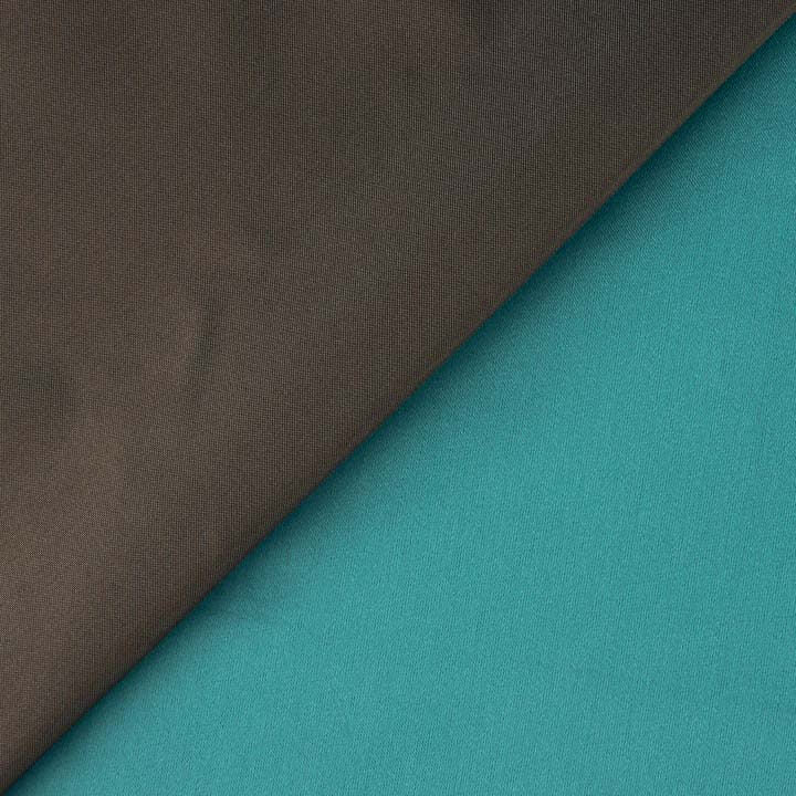 Cetim Mikado reversível em tons de azul turquesa e castanho - Ribes y Casals