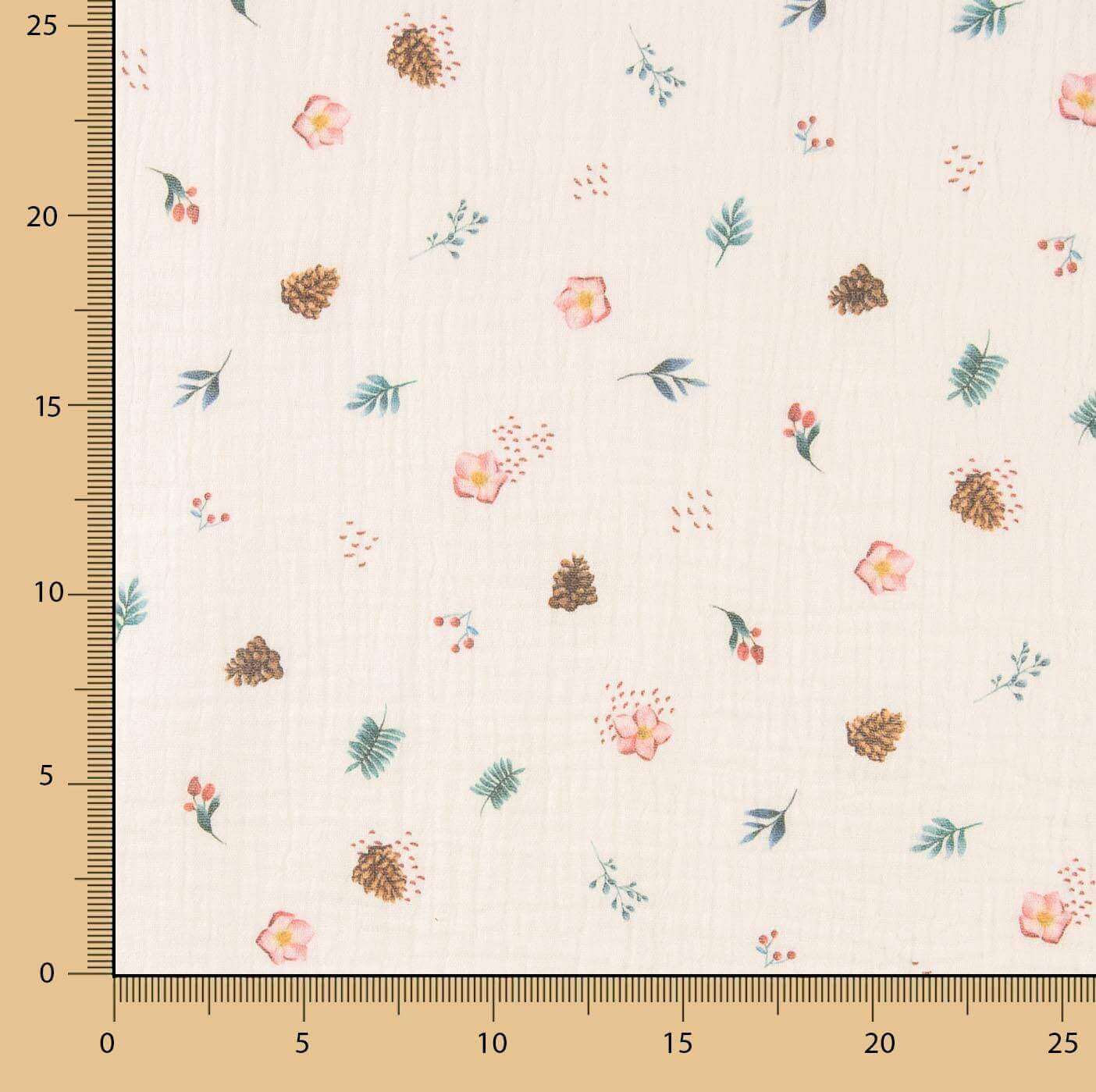 Muselina Algodão Flores Silvestres - Ribes y Casals