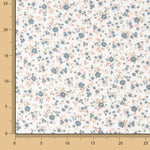 Muselina de algodão flor azul vintage - Ribes y Casals