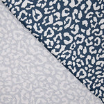 Percal estampado Nairobi azul-marinho e branco - Ribes y Casals