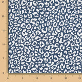 Percal estampado Nairobi azul-marinho e branco - Ribes y Casals