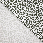 Percal estampado Nairobi verde escuro e branco - Ribes y Casals