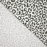 Percal estampado Nairobi verde escuro e branco - Ribes y Casals