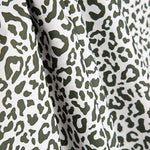 Percal estampado Nairobi verde escuro e branco - Ribes y Casals