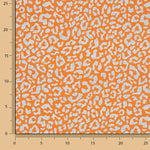 Percal estampado Nairobi laranja e azul claro - Ribes y Casals
