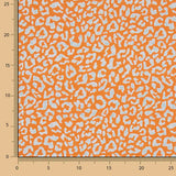 Percal estampado Nairobi laranja e azul claro - Ribes y Casals