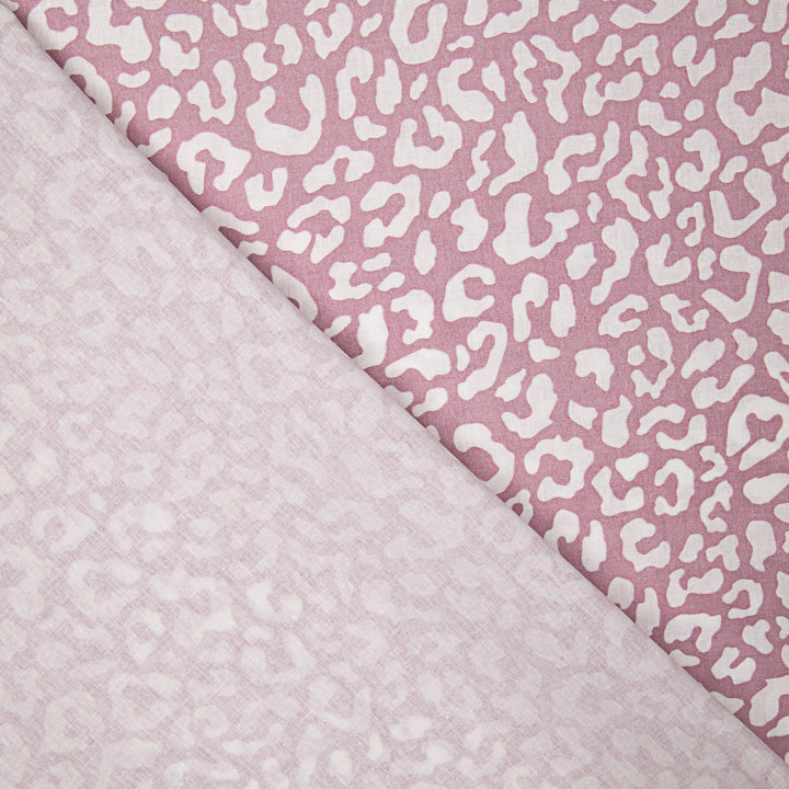 Percal estampado Nairobi branco e rosa - Ribes y Casals