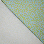 Percal estampado Nairobi verde-lima e azul-celeste - Ribes y Casals