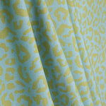 Percal estampado Nairobi verde-lima e azul-celeste - Ribes y Casals
