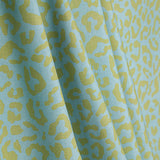 Percal estampado Nairobi verde-lima e azul-celeste - Ribes y Casals