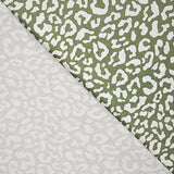 Percal estampado Nairobi verde-oliva e branco - Ribes y Casals