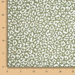Percal estampado Nairobi verde-oliva e branco - Ribes y Casals