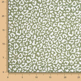 Percal estampado Nairobi verde-oliva e branco - Ribes y Casals