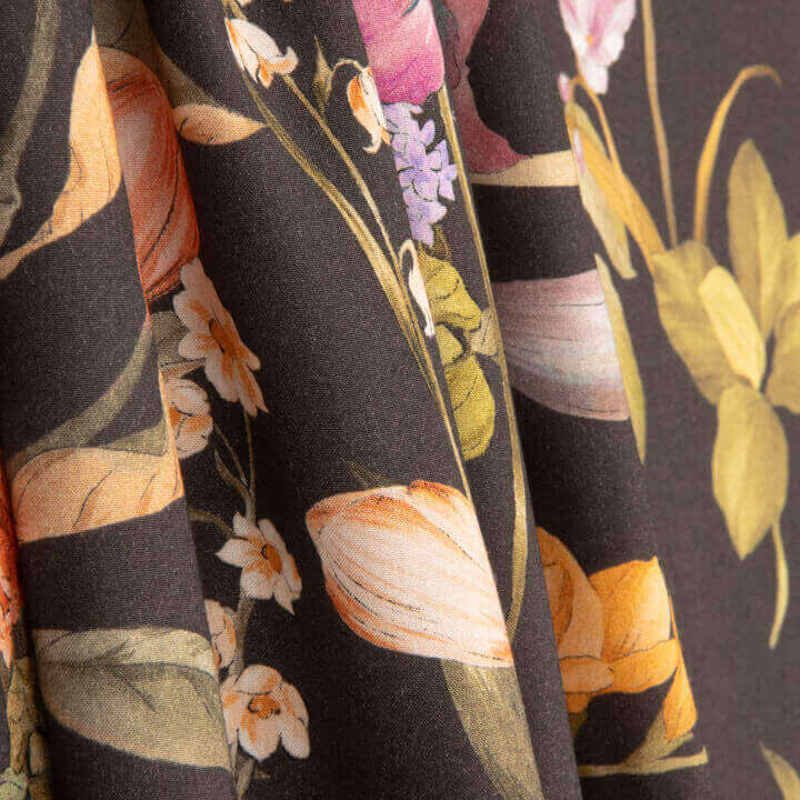 Viscose estampada «Jardim Íris Noturno» - Ribes y Casals