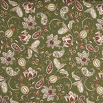Viscose estampada em tom de azeitona Boheme - Ribes y Casals