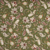 Viscose estampada em tom de azeitona Boheme - Ribes y Casals