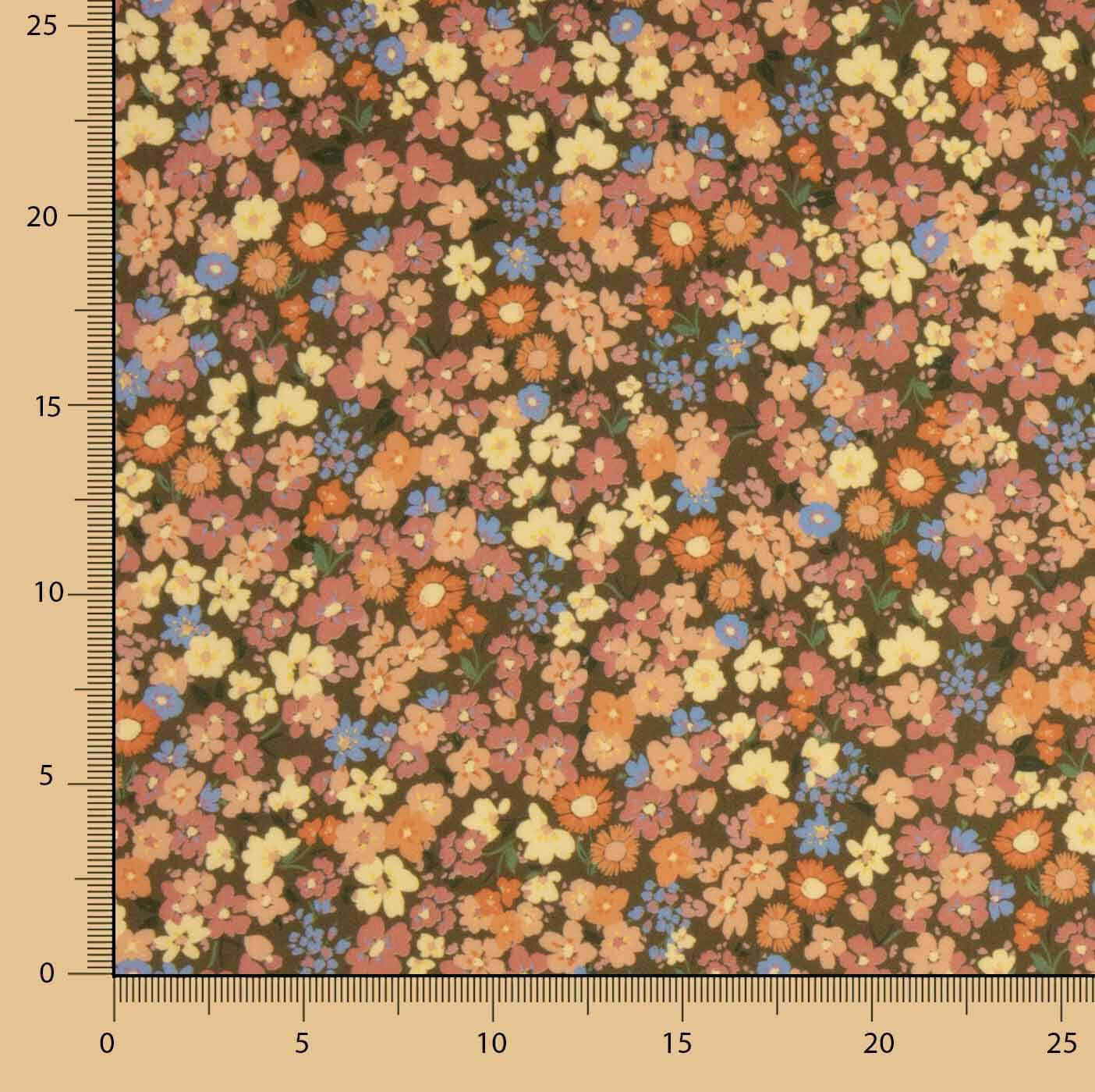 Viscose estampada Pradera Vintage - Ribes y Casals