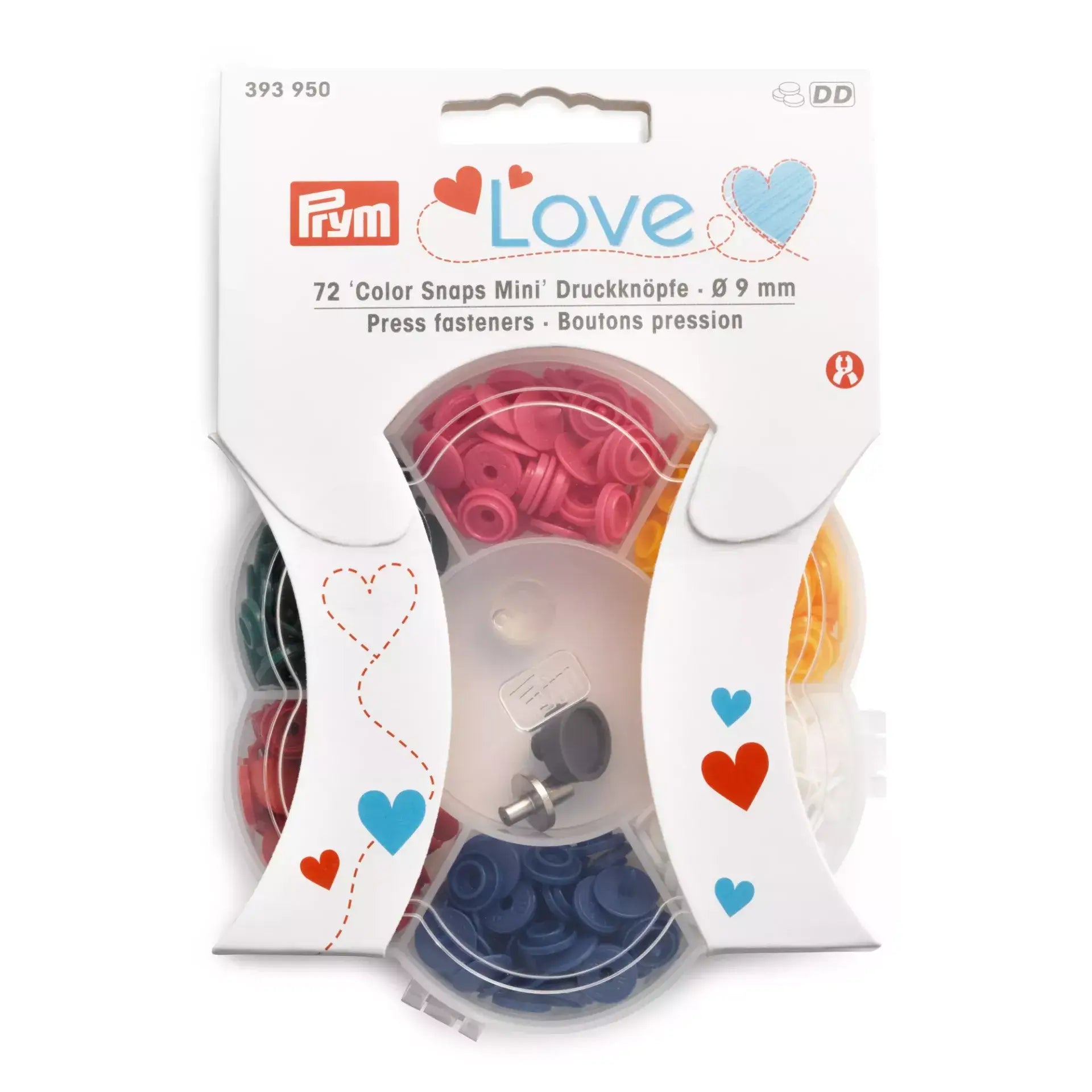 Botões de pressão Color Snaps Mini Prym Love 9 mm – 72 unidades - Ribes y Casals