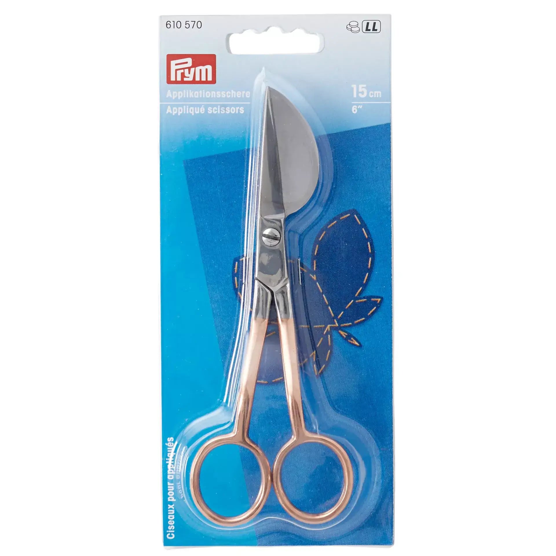 Tesoura para Aplicações Prym 15 cm Ouro Rosa - Ribes y Casals
