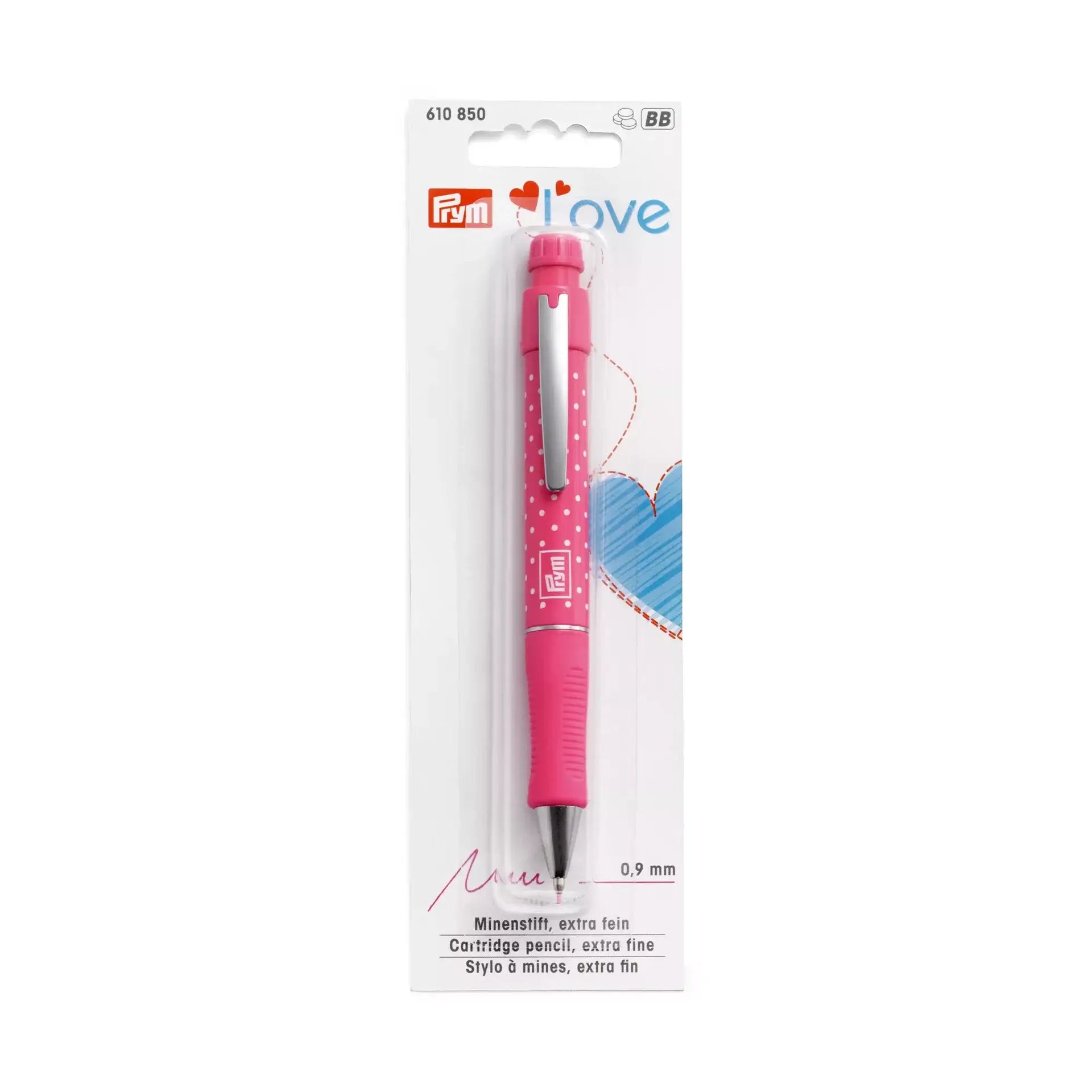 Lápis com cartucho Prym Love Fúcsia - Ribes y Casals