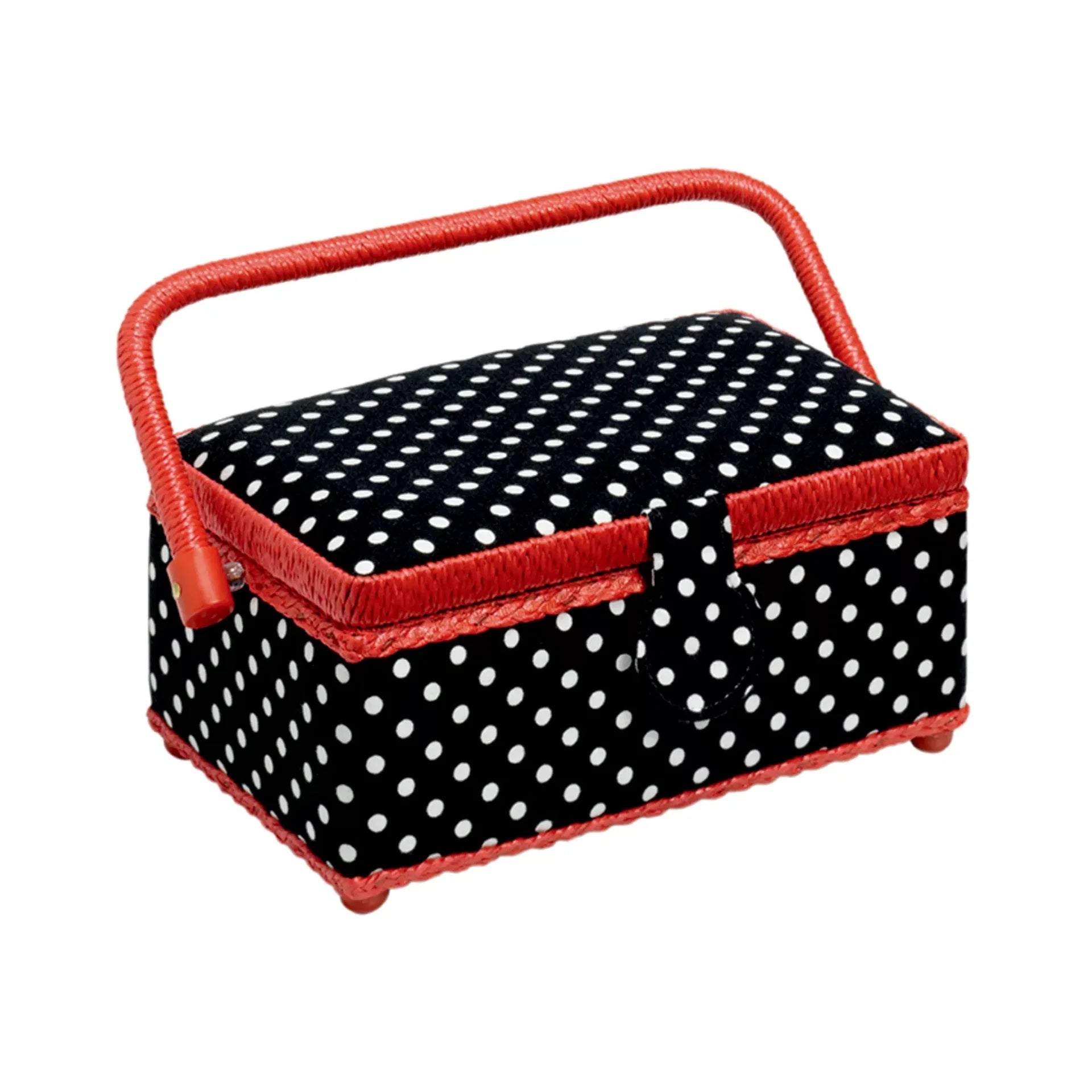 Caixa de costura Polka Dots Preto/Branco Prym 612244 - Ribes y Casals