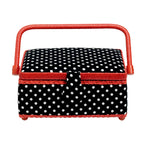 Caixa de costura Polka Dots Preto/Branco Prym 612244 - Ribes y Casals