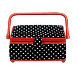 Caixa de costura Polka Dots Preto/Branco Prym 612244 - Ribes y Casals