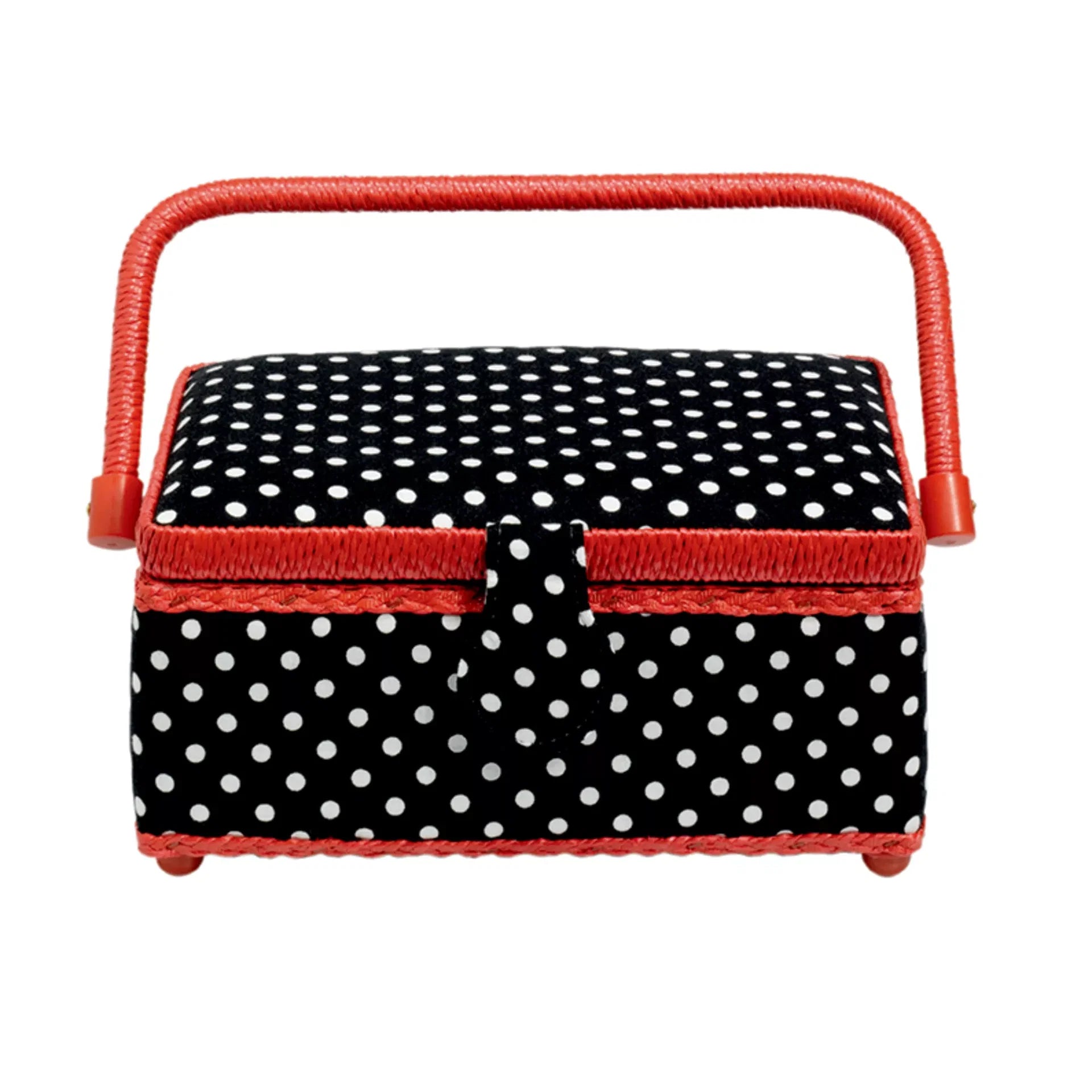Caixa de costura Polka Dots Preto/Branco Prym 612244 - Ribes y Casals