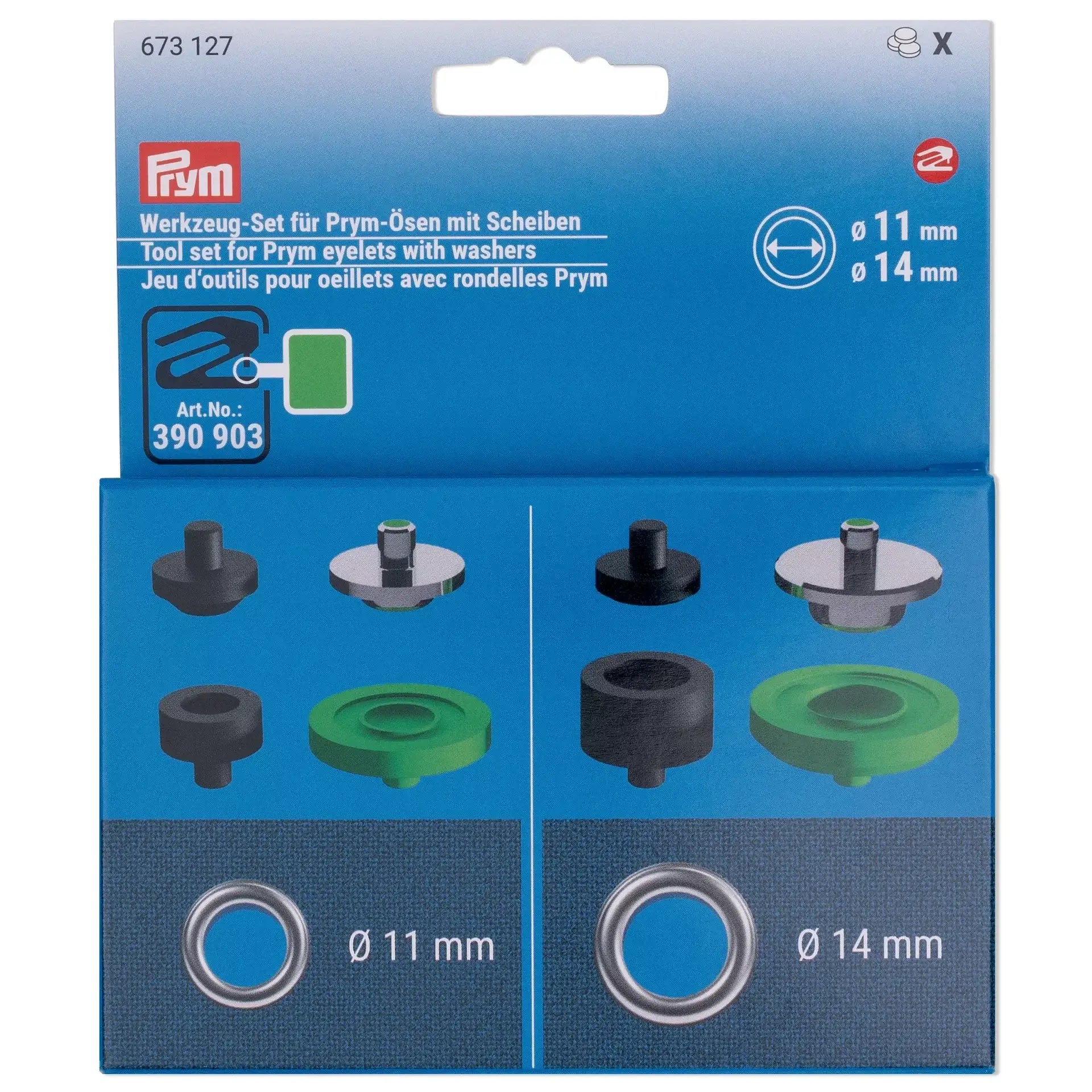 Conjunto de Ferramentas para Ilhós Prym VARIO 11 e 14 mm - Ribes y Casals