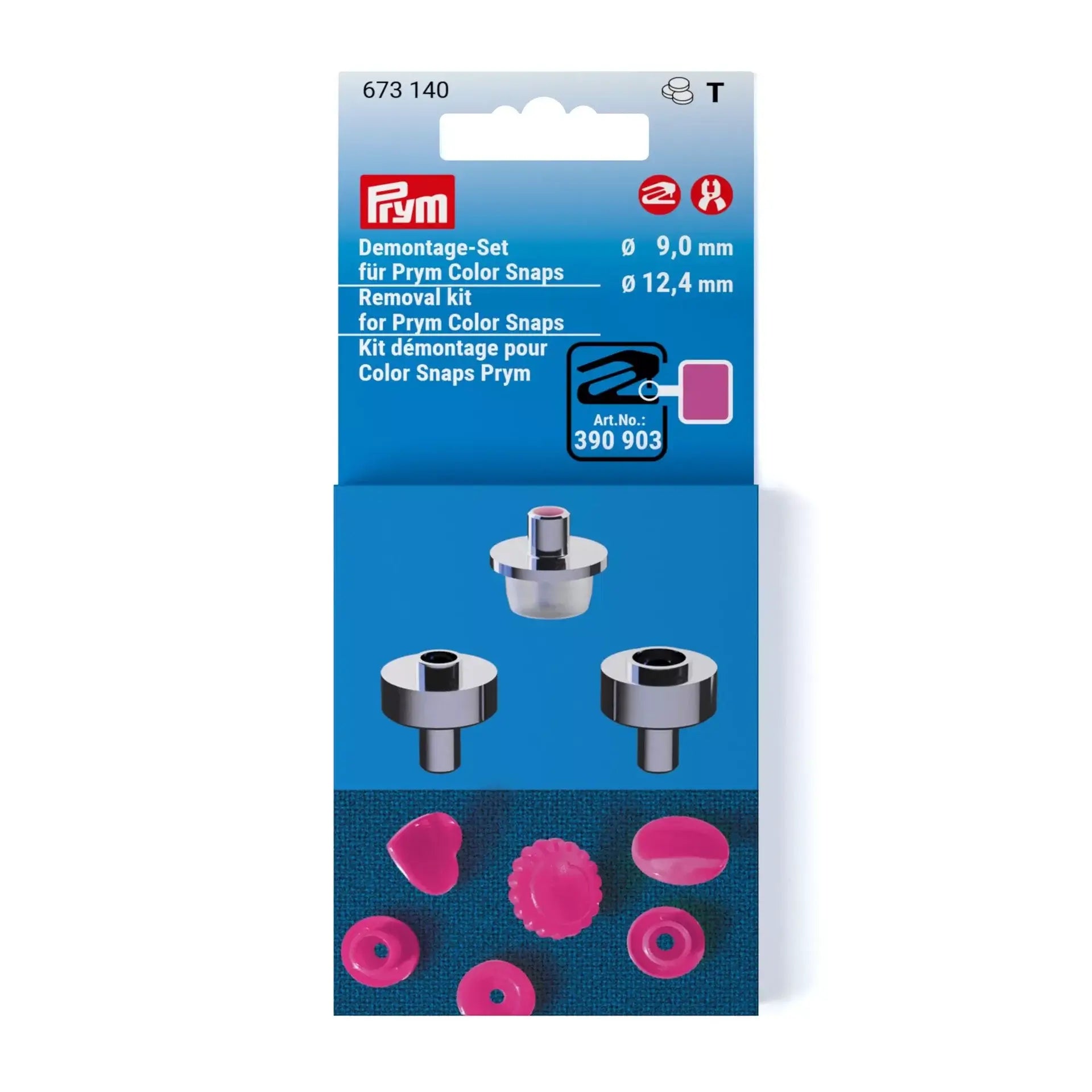 Kit de remoção Color Snaps Prym 9 e 12,4 mm - Ribes y Casals