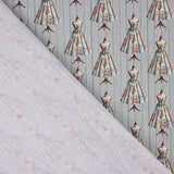 Percal estampado Couture cinzento - Ribes y Casals