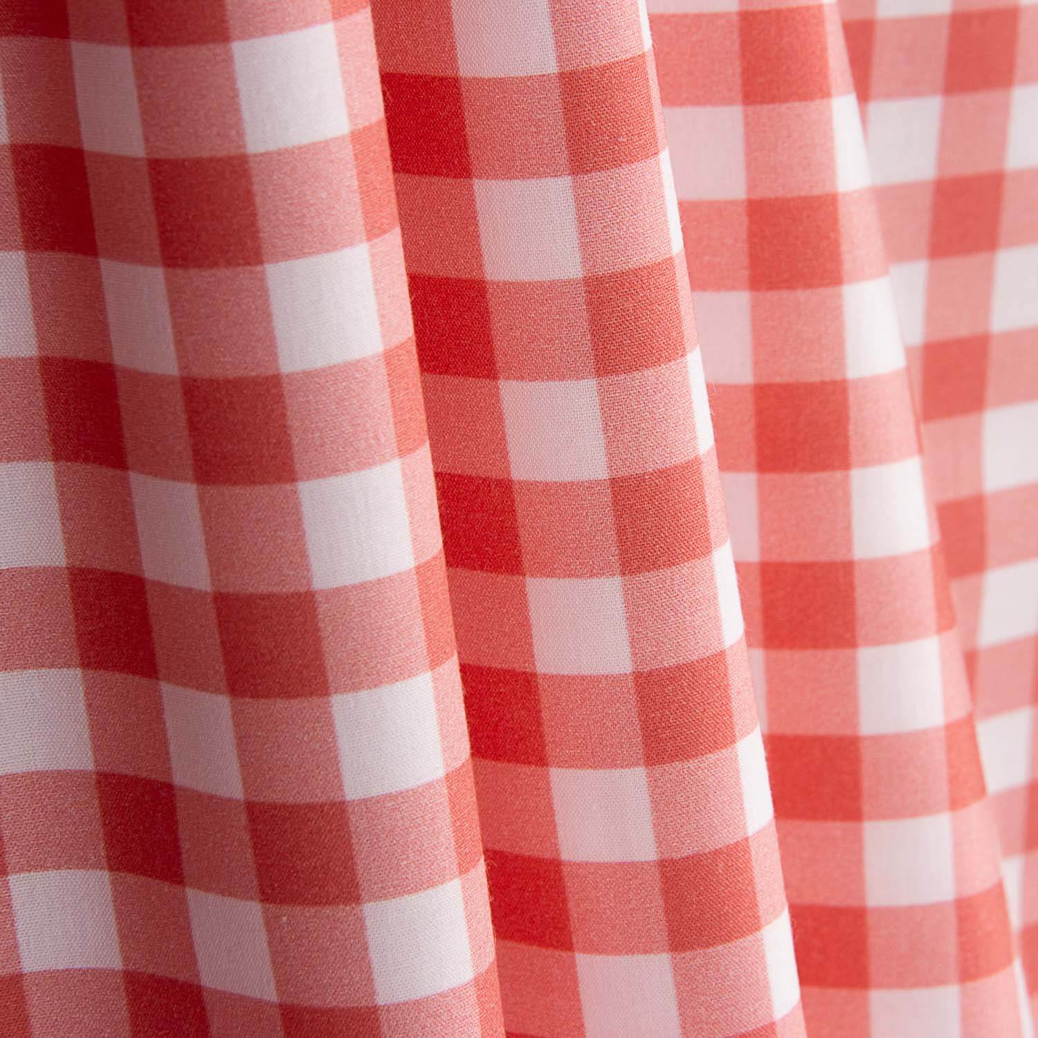 Percal estampado xadrez vermelho médio - Ribes y Casals