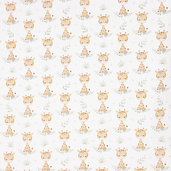 Percal estampado com girafas Safari - Ribes y Casals