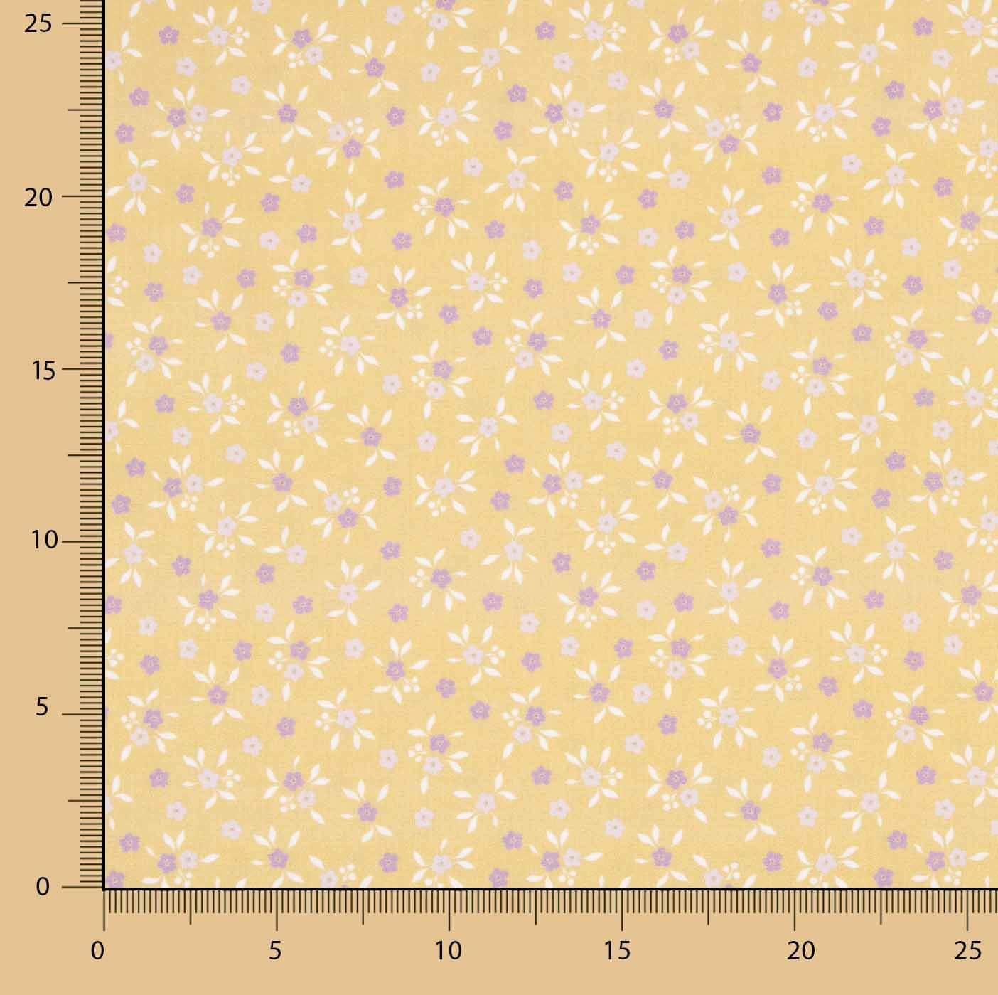 Percal estampado Milena amarelo - Ribes y Casals