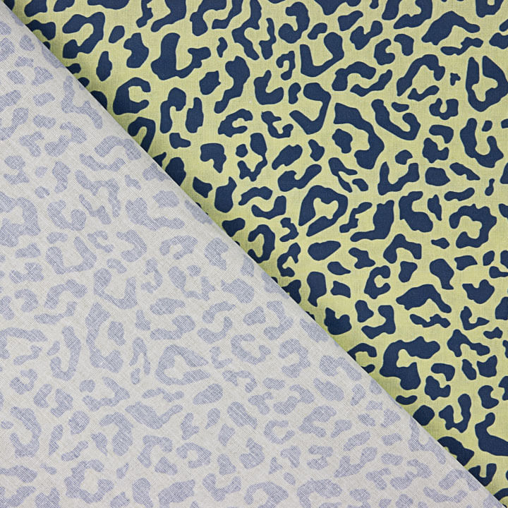 Percal estampado Nairobi azul-marinho - Ribes y Casals
