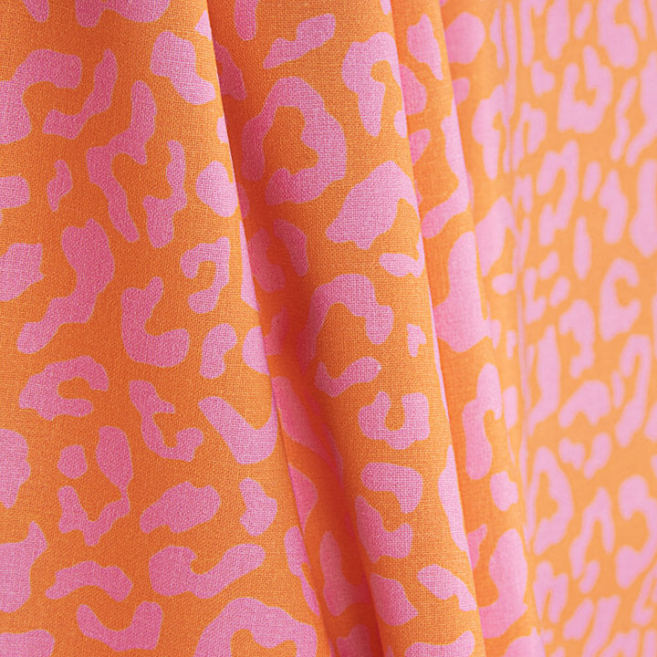 Percal estampado Nairobi Coral - Ribes y Casals