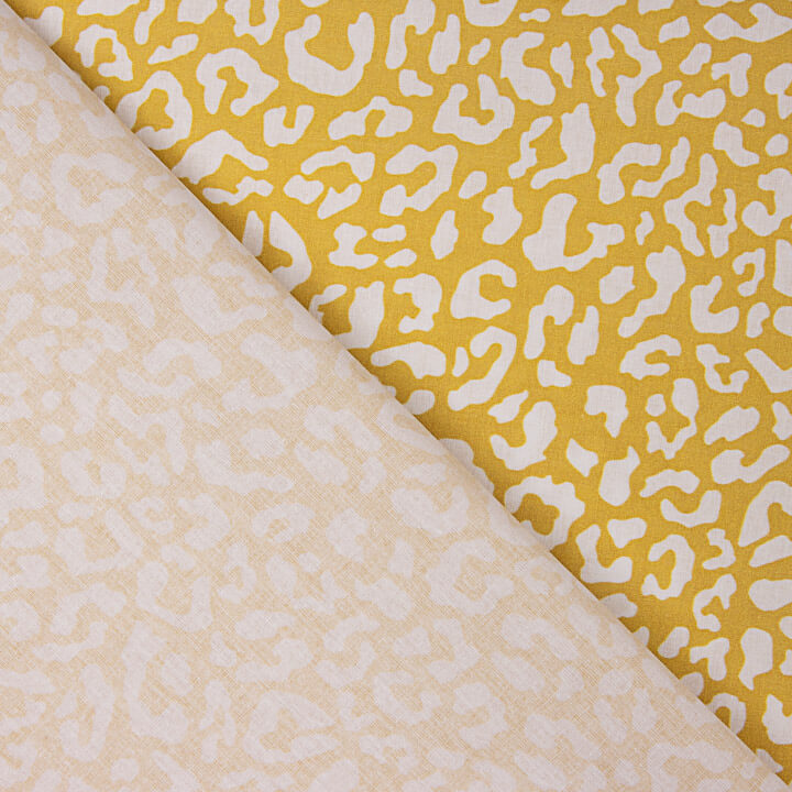 Percal estampado Nairobi Mostaza - Ribes y Casals