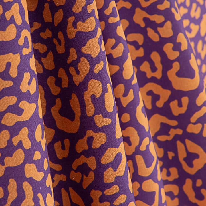 Percal estampado Nairobi Violeta - Ribes y Casals