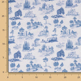Percal estampado Silke azul - Ribes y Casals