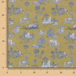 Percal estampado Silke verde-oliva - Ribes y Casals
